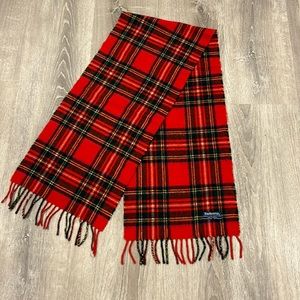 Burberry vintage Stewart plaid Scottish wool scarf